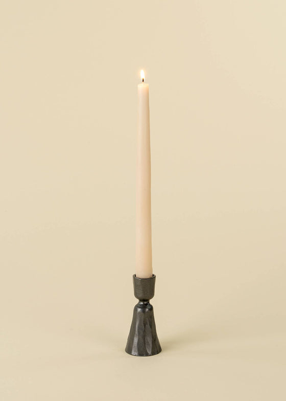 Zora Forged Candlestick Small | Gunmetal