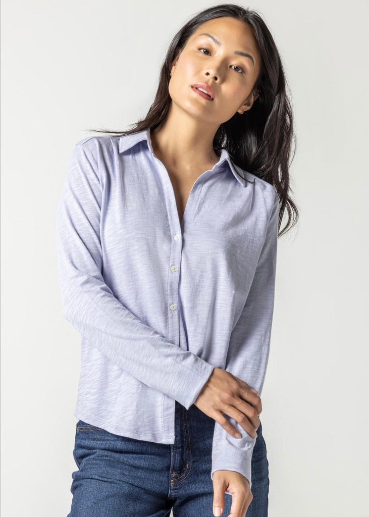 Lilla P | Long Sleeve Button Down Tee