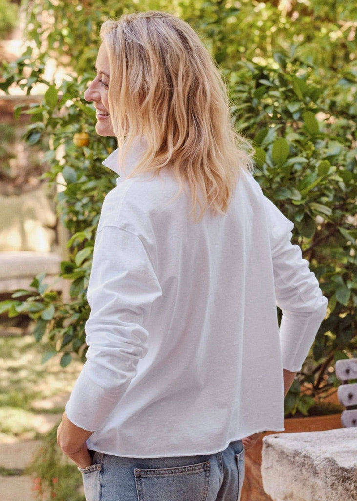 Frank & Eileen | Patrick Popover Henley in Heritage Jersey in Vintage White
