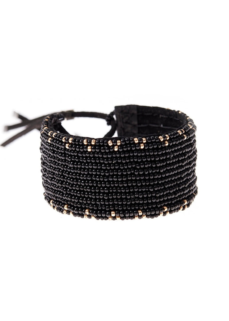 Sidai Designs | Narrow 3 Dot Triangle Leather Bracelet
