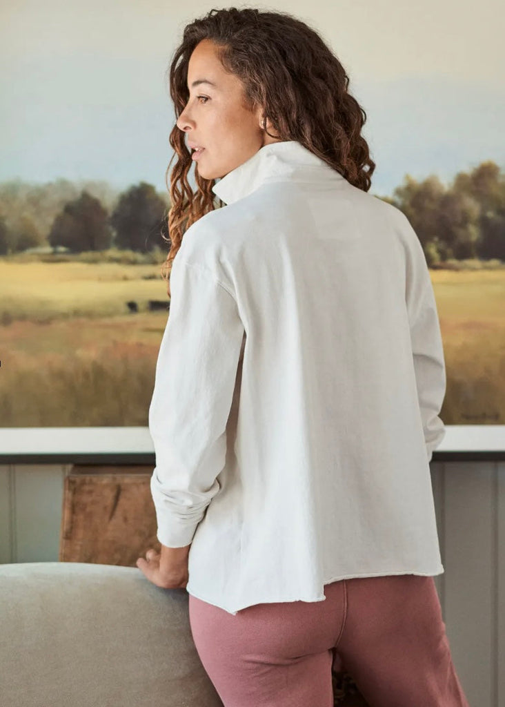 Frank & Eileen | Patrick Popover Henley in Heritage Jersey in Vintage White