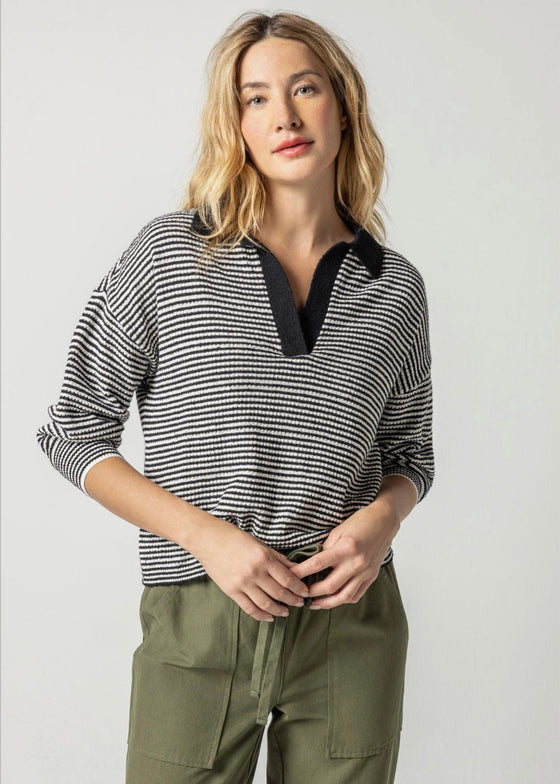 Lilla P | Easy Polo Sweater