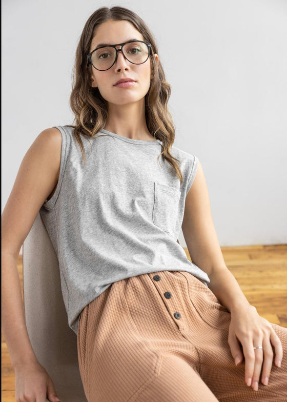 Lilla P | Sleeveless Pocket Crewneck