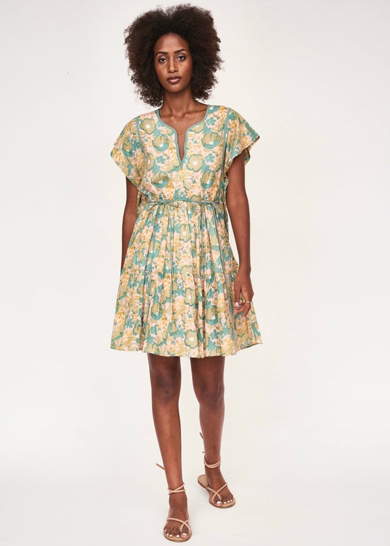 Mirth | Sonoma Short Dress in Olive Bloom