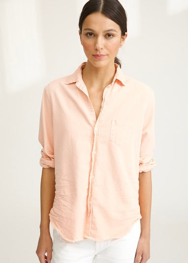 Eileen Famous Denim Button-Up Shirt Creamsicle Denim