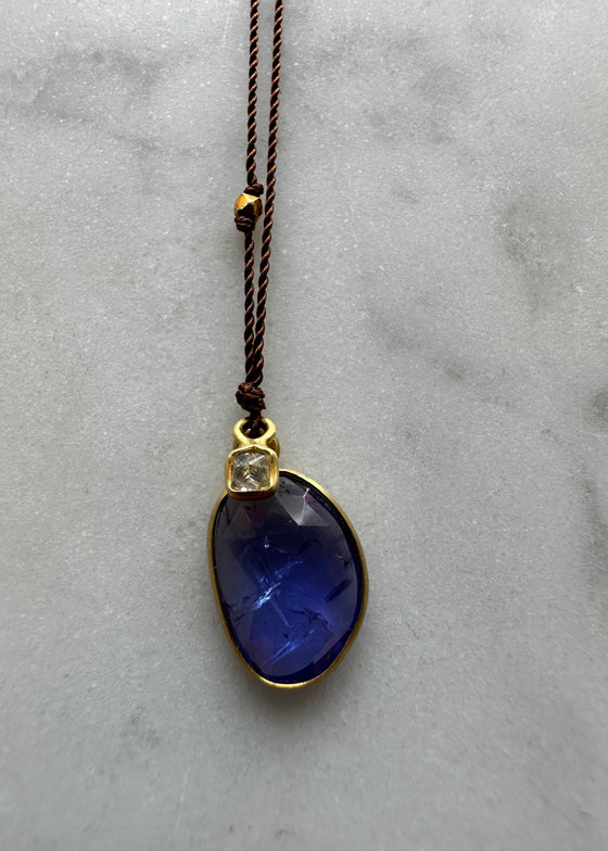 Margaret Solow | Tanzanite + Diamond Necklace