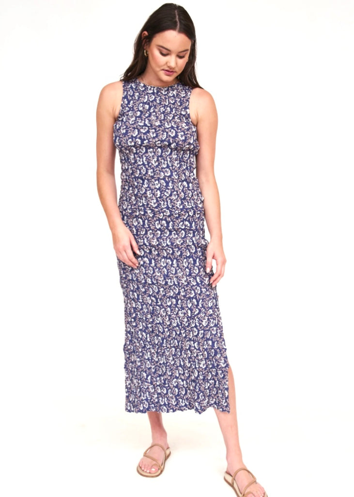 Mirth | Shoreditch Smocked Tank Dress | Lapis Shell