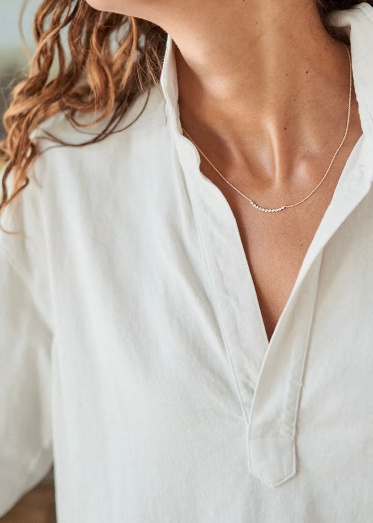 Frank & Eileen | Patrick Popover Henley in Heritage Jersey in Vintage White