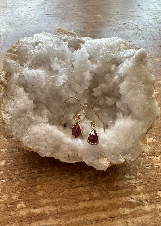 Margaret Solow | Pink Teardrop Tourmaline + 14kg Earrings