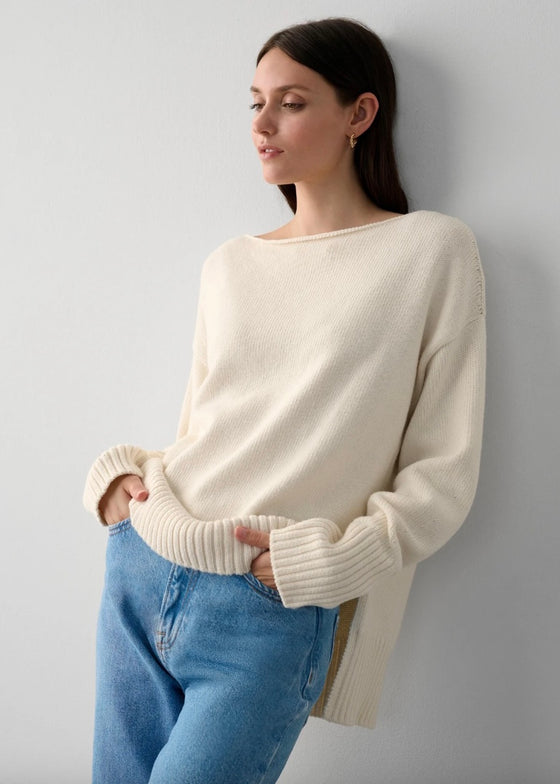 White + Warren | Organic Cotton Boatneck Sweater