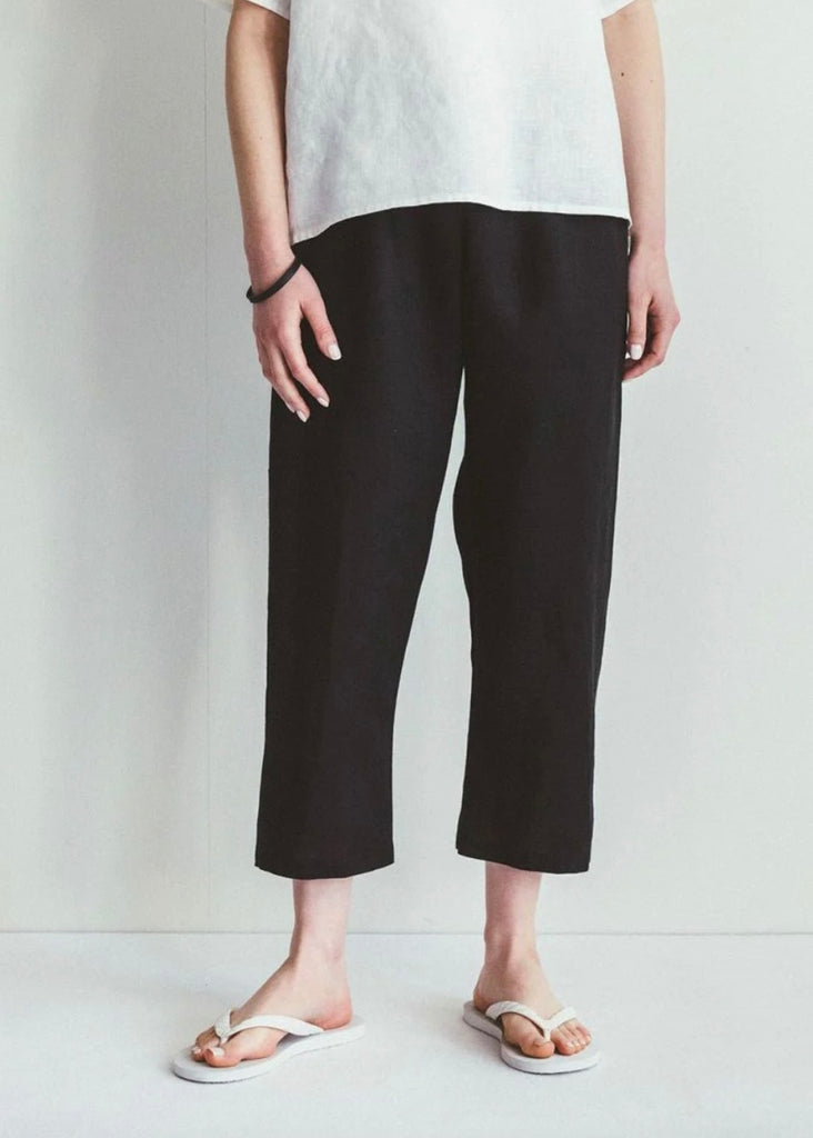 Fog Linen Work | Eliana Pant | Black