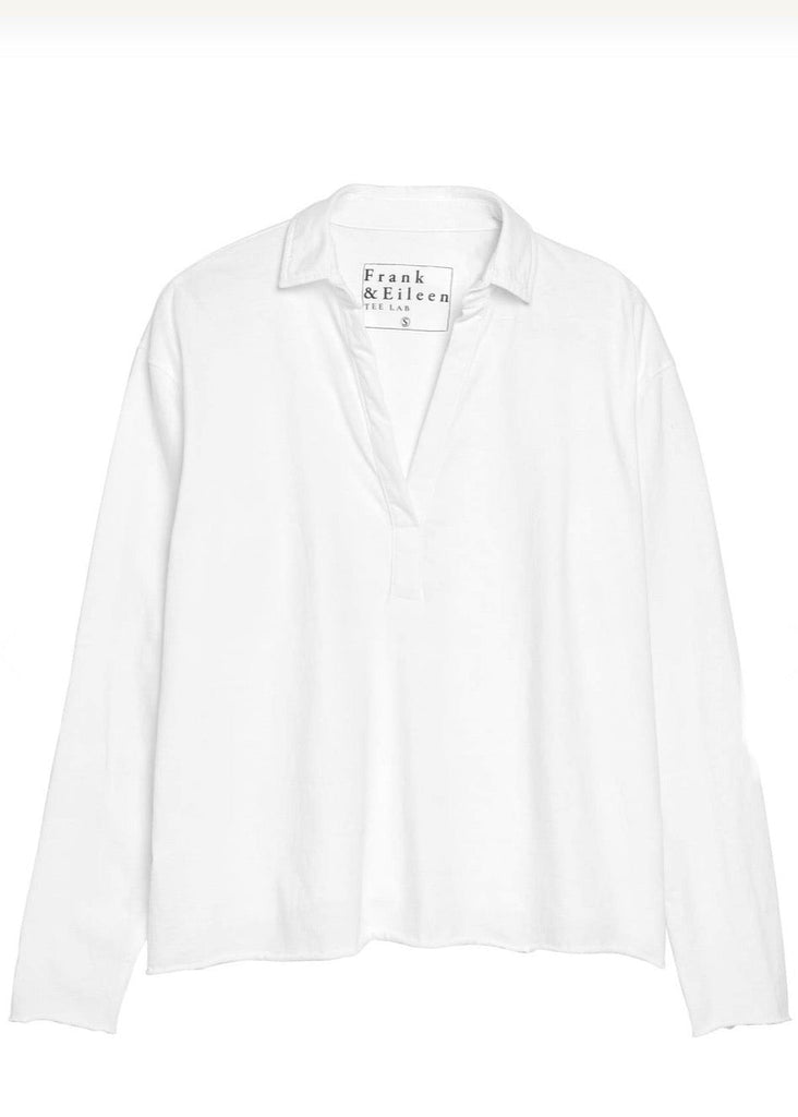 Frank & Eileen | Patrick Popover Henley in Heritage Jersey in Vintage White