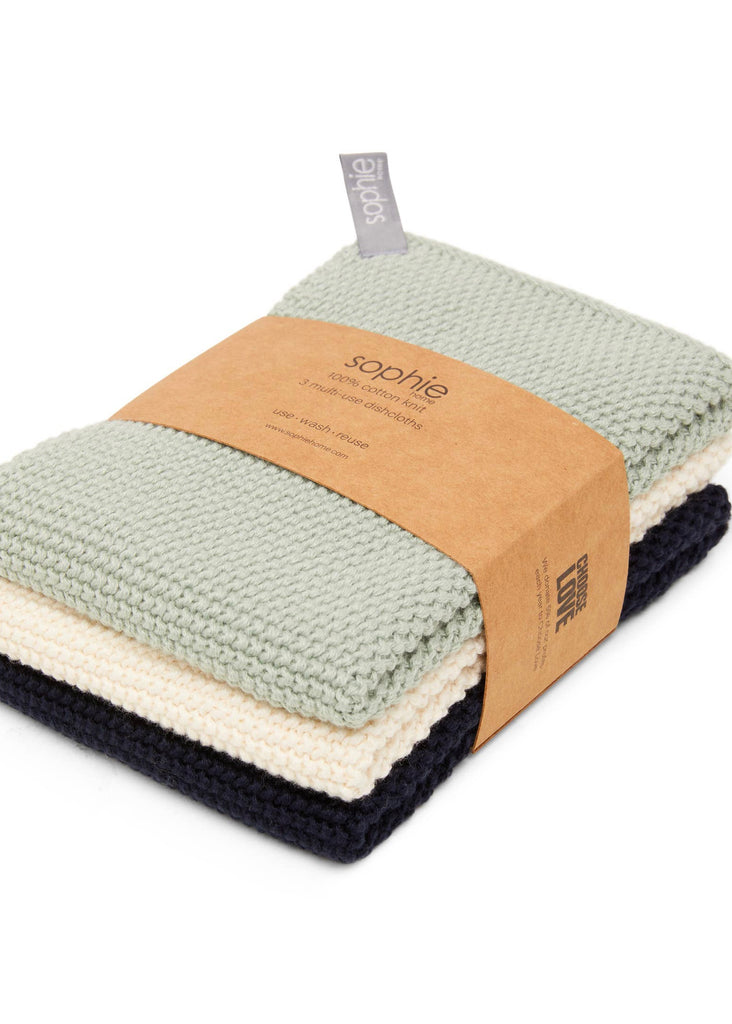 Sophie Home | Cotton Knit Dishcloths - Mint Mix