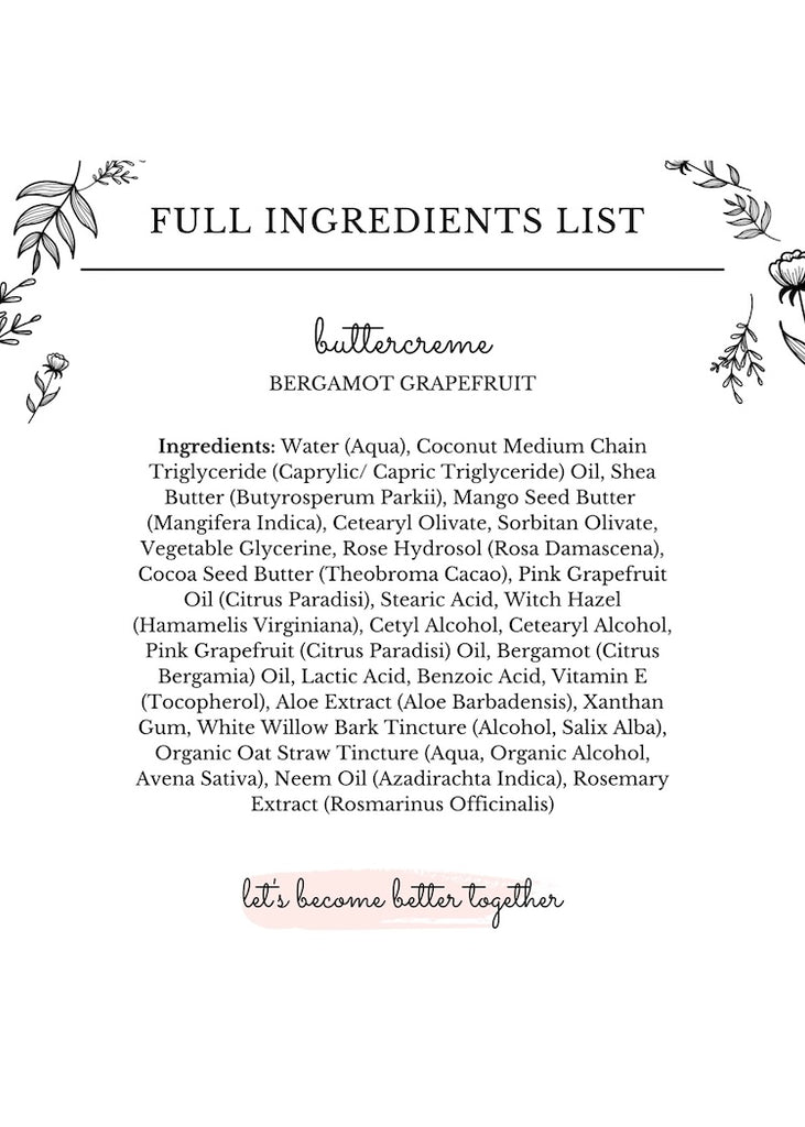 janegee | Bergamot Grapefruit Buttercreme Body Lotion
