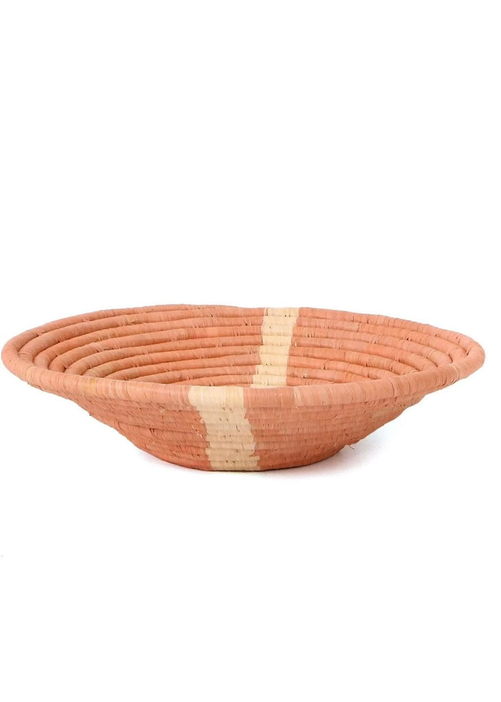 Woven Bowl | Blush | 12" Peach Striped