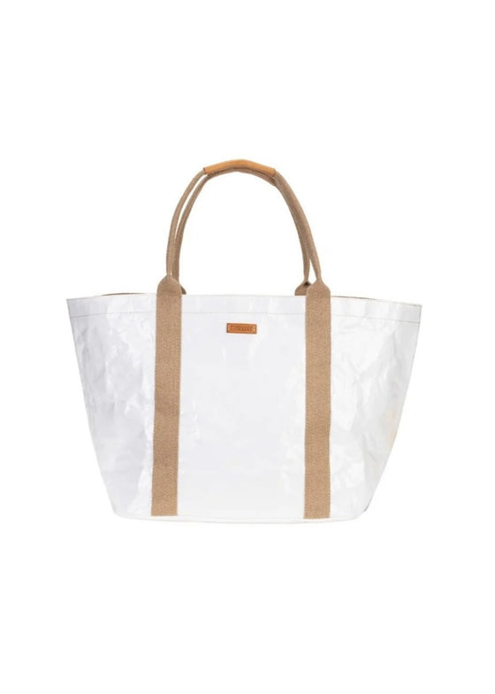 X Small Giulia Glossy Tote White