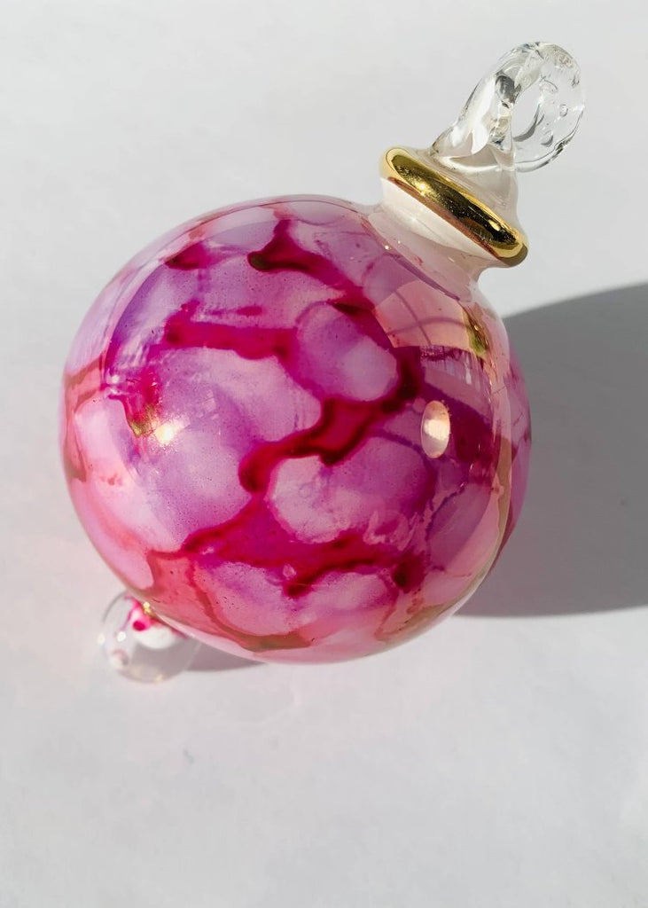 Blown Glass Small Ornament | Fuchsia