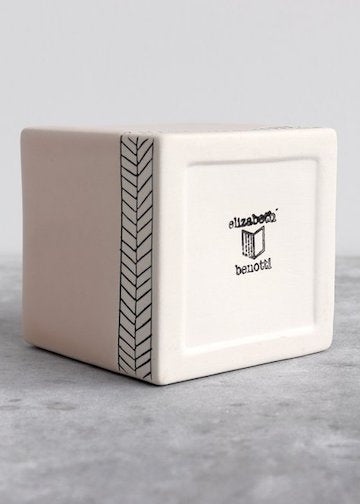 Elizabeth Benotti Ceramics | Square Herringbone Planter | Small | Summer Sweet