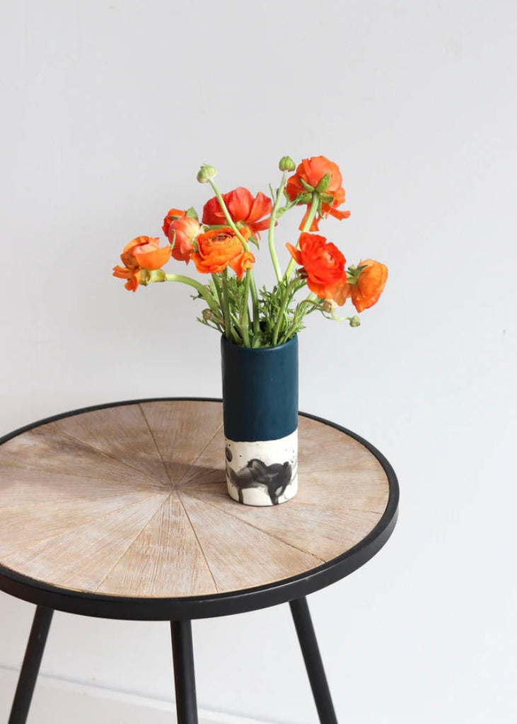 Elizabeth Benotti | Pinched Splatter Tumbler | Deep Ocean