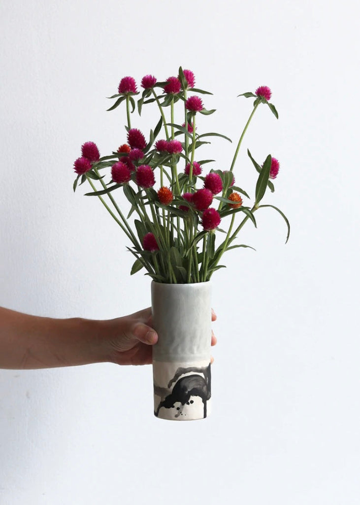 Elizabeth Benotti | Pinched Splatter Tumbler | Seafoam