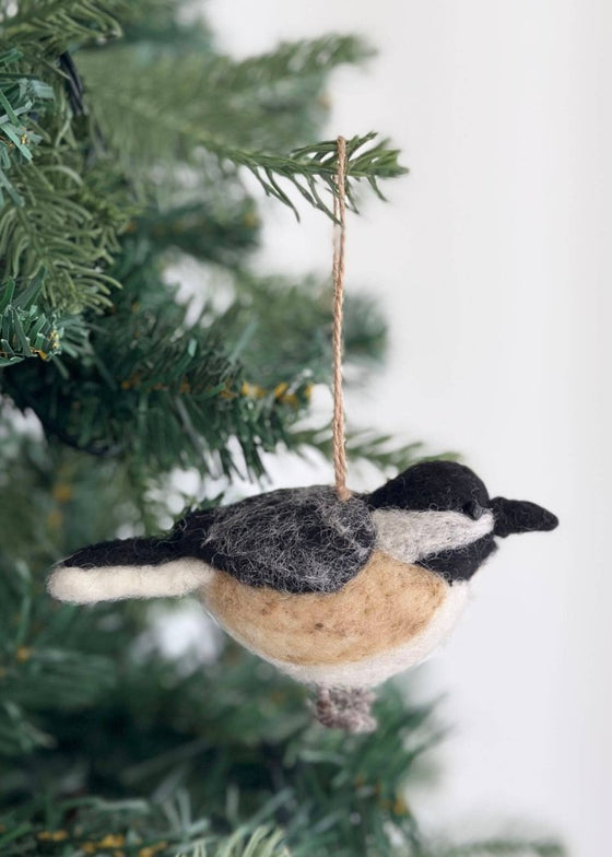 Felt Bird Ornament | Chickadee