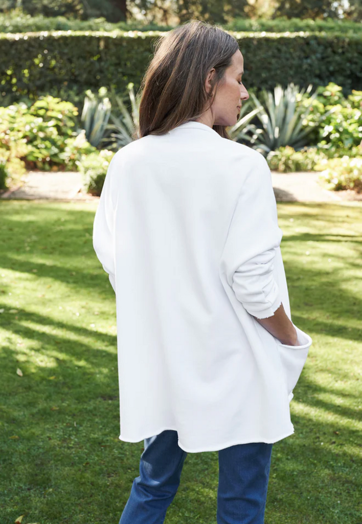 Frank & Eileen | Brenda Beach Cardigan in White