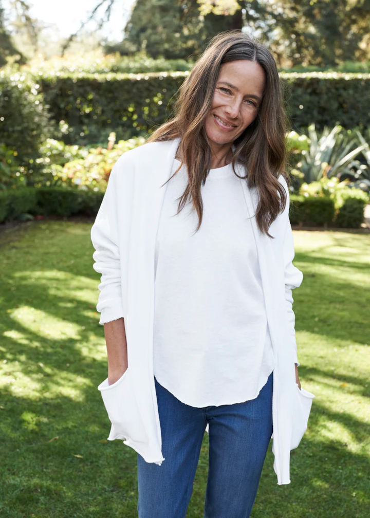 Frank & Eileen | Brenda Beach Cardigan in White