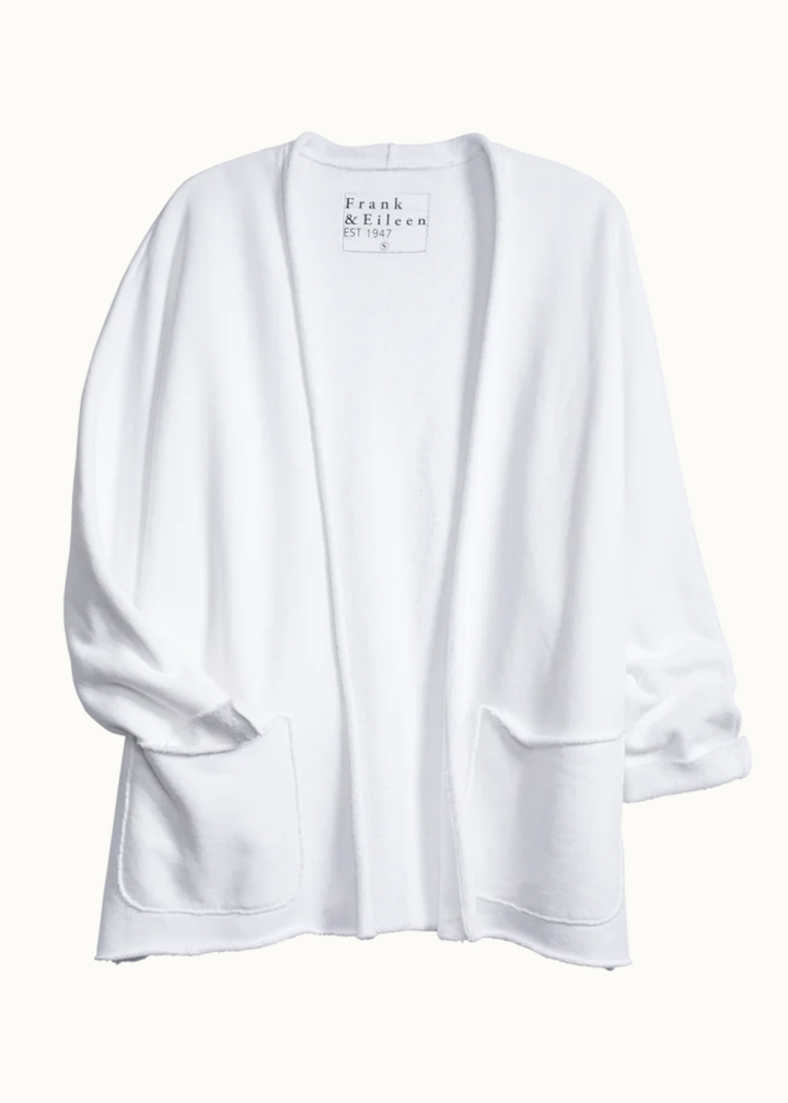 Frank & Eileen | Brenda Beach Cardigan in White