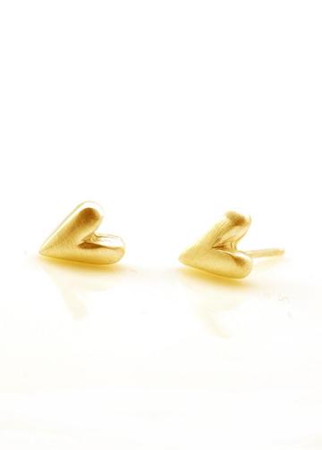 Philippa Roberts | Gold Vermeil Heart Stud Earrings