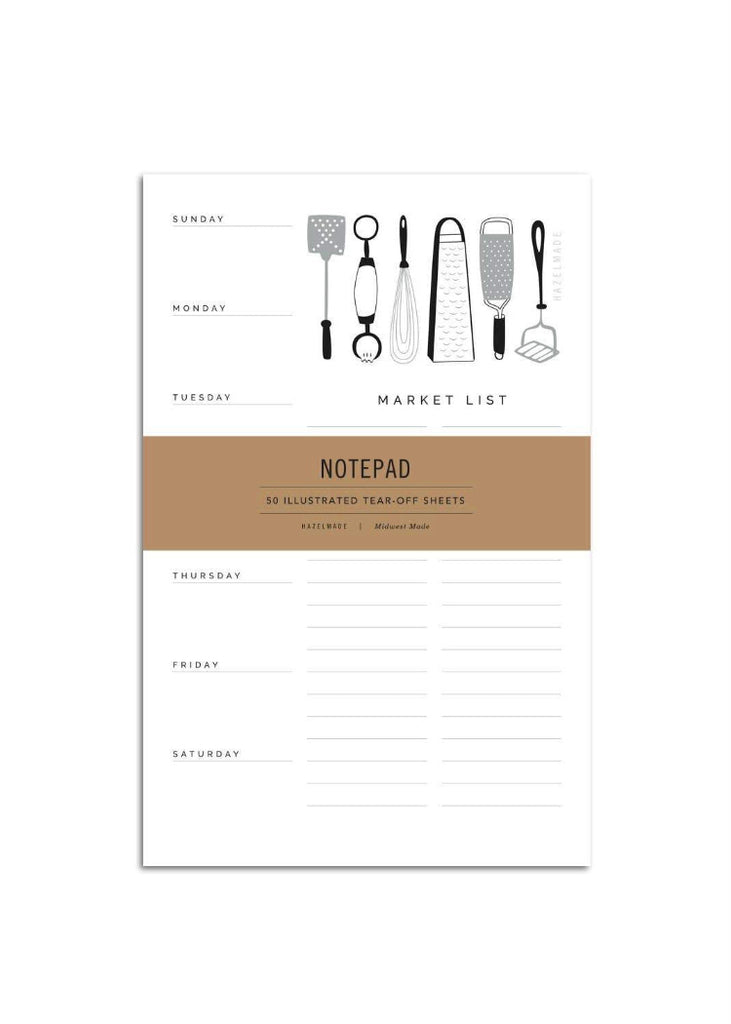 Hazelmade | Meal Planner Kitchen Utensils Notepad