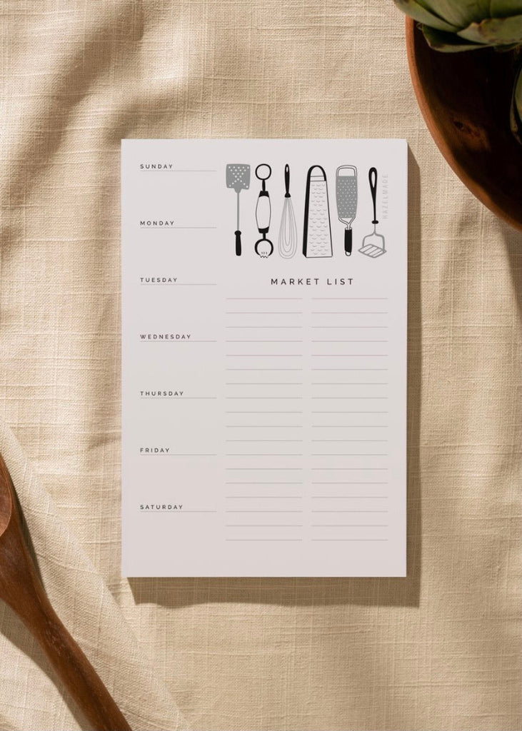 Hazelmade | Meal Planner Kitchen Utensils Notepad