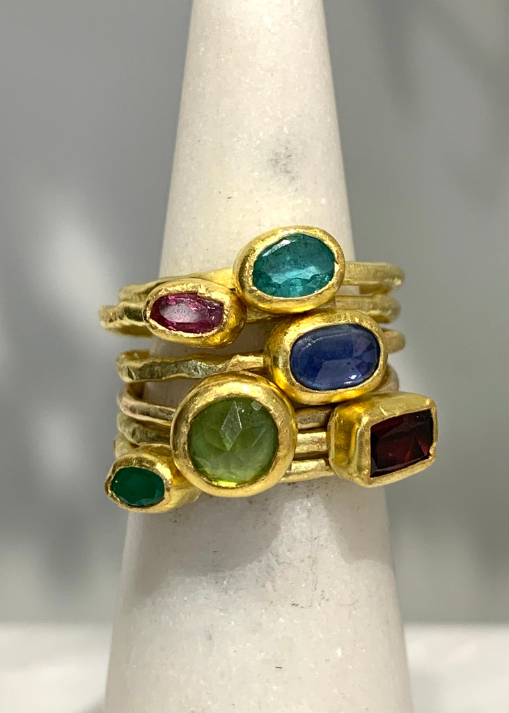 Jessica Weiss | Garnet Rectangle Stack Ring