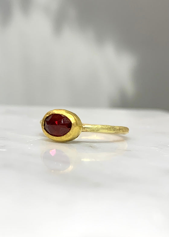 Jessica Weiss | Garnet Oval Stack Ring