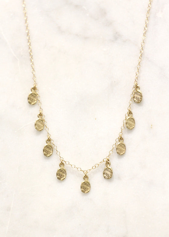 Victoria Cunningham | 14k Gold Small Golden Flake Necklace