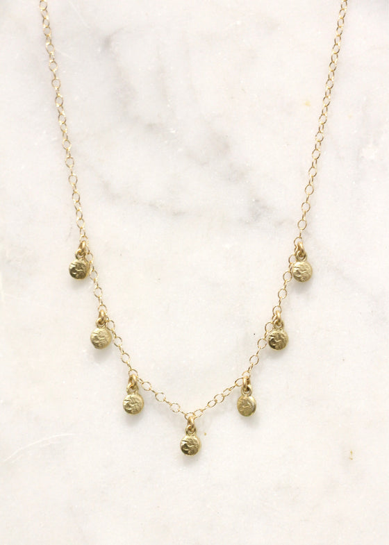 Victoria Cunningham | 7 Tiny Disk Necklace