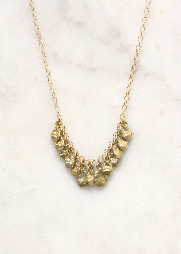 Victoria Cunningham | Small Golden Flake Cluster Necklace