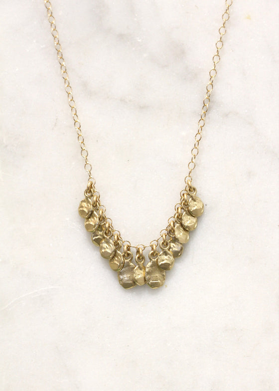Victoria Cunningham | Small Golden Flake Cluster Necklace