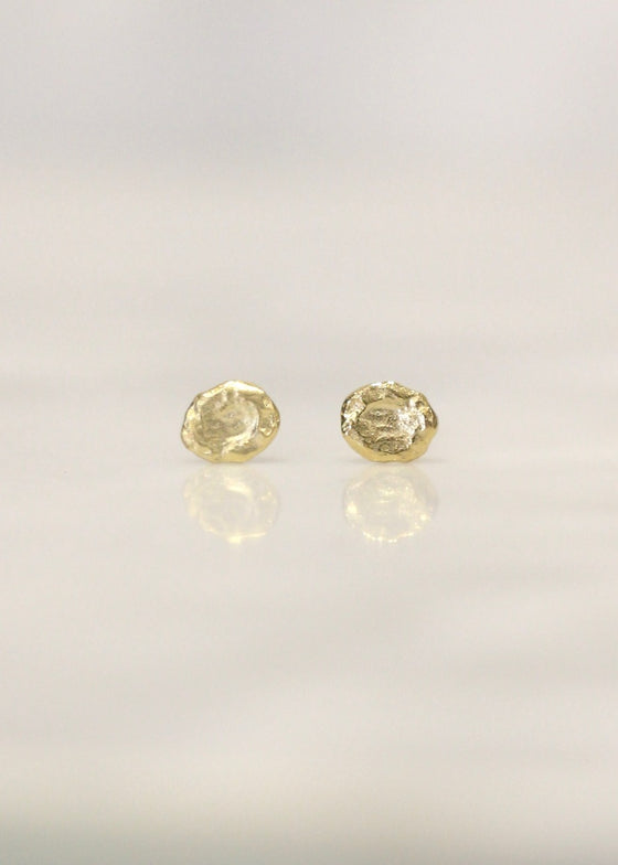 Victoria Cunningham | 14k Gold Tiny Golden Flake Earrings