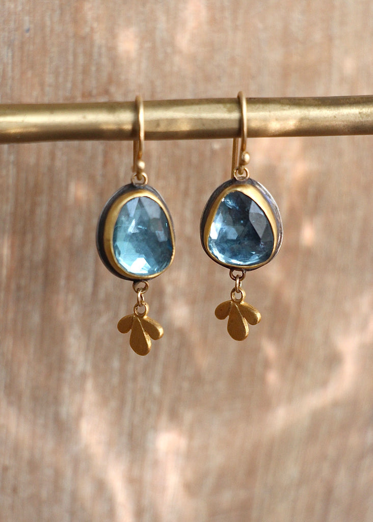 Ananda Khalsa | Rosecut London Blue Topaz Drop Earring