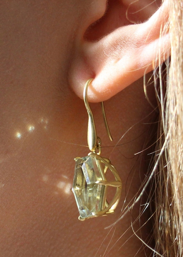 Original Eve | Prasioilite Hexagon Jungle Earrings