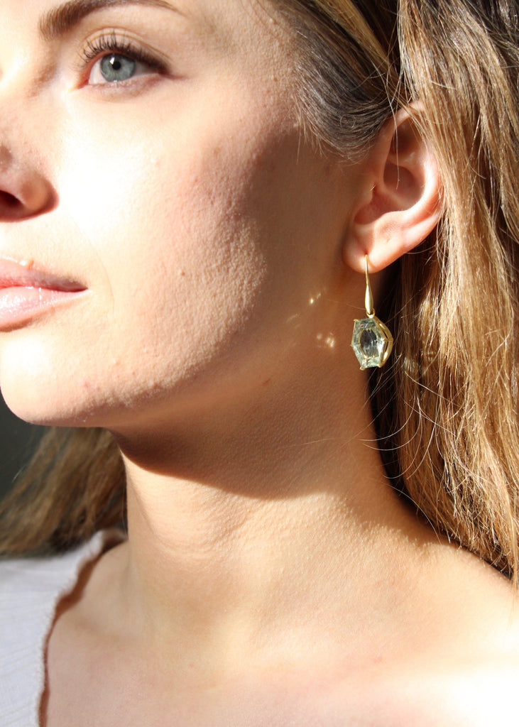 Original Eve | Prasioilite Hexagon Jungle Earrings