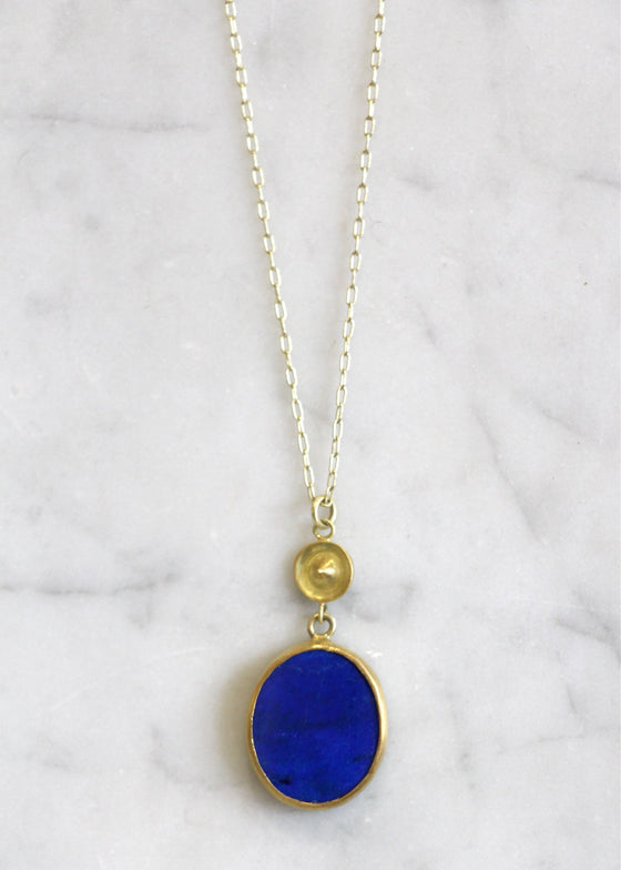 Judi Powers | Lapis Temple Necklace - 18k/14k