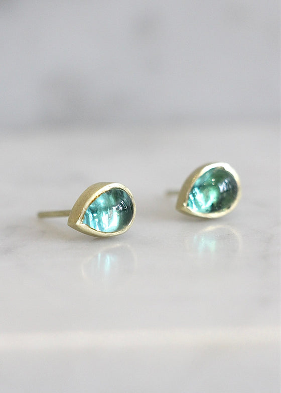 Judi Powers | Tourmaline Cabachon Pear Earrings