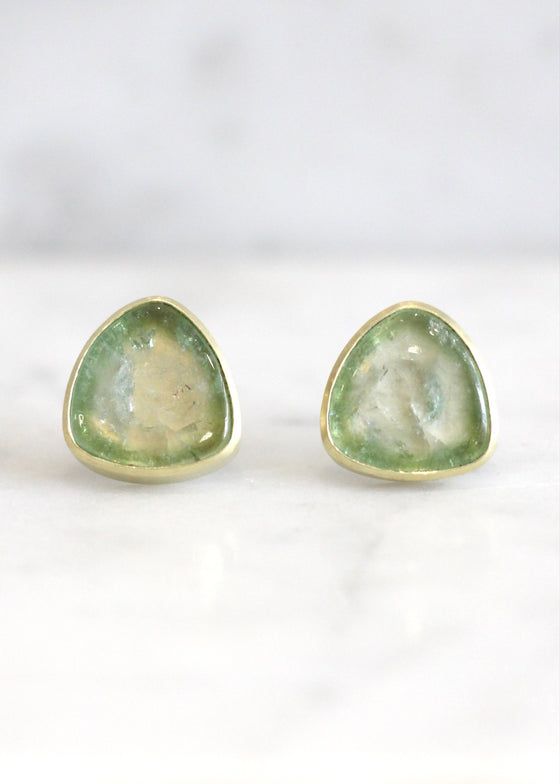 Judi Powers | Tourmaline Slice Earrings - 14k