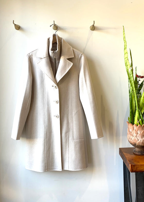Kinross | Knit Insert Notch Collar Coat