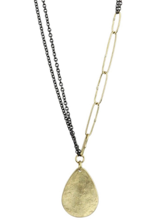 Sarah McGuire | Small 18kg Parchment Teardrop Necklace