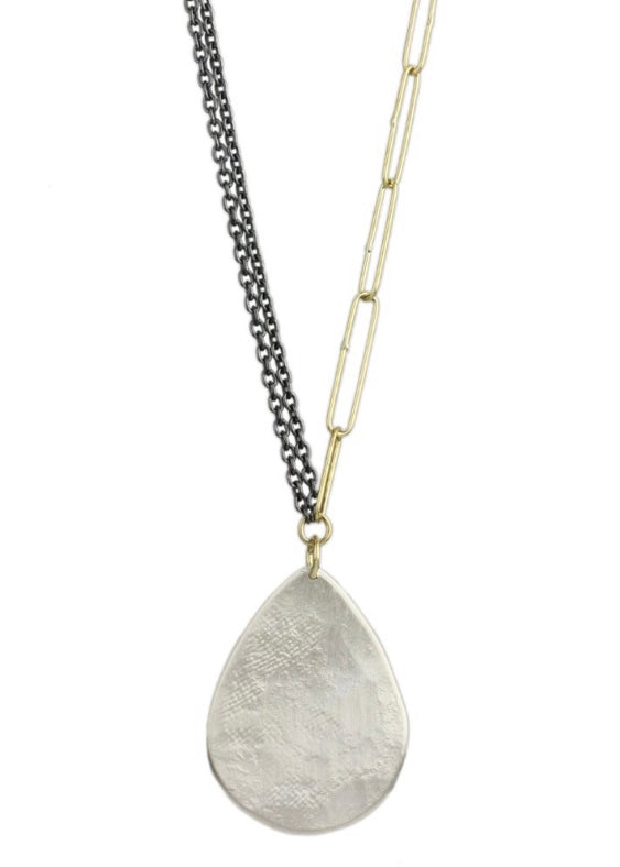 Sarah McGuire | Large Parchment Teardrop Necklace