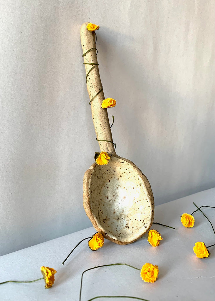 Gina DeSantis Ceramics | Hand Built Serving Spoon - Sand