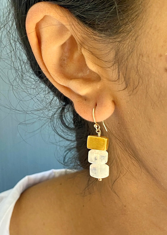 Philippa Roberts | Stacked Moonstone Earrings