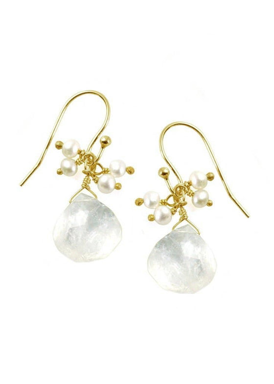 Philippa Roberts | Milk - Moonstone with Pearl Cluster Earrings